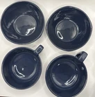 Frankoma Pottery Blue Chili Soup Mug 4C & 5X Bowl Set of 4 Vintage Oklahoma USA