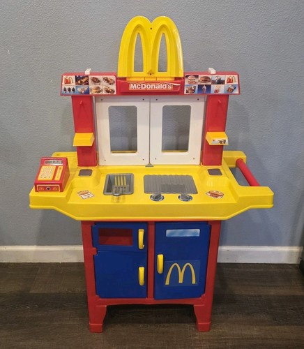 Vintage 2000s McDonald's Drive Thru Kitchen Playset Working Sound & Fryer Basket