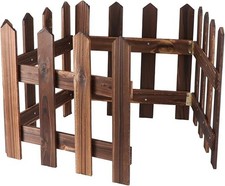 1.2m Christmas Tree Wooden Picket Fence Garden Wedding Decor Brown New