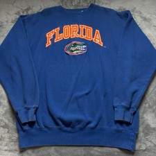 Vintage Florida Gators Sweatshirt Mens Large Blue Cotton Football Fleece Lined