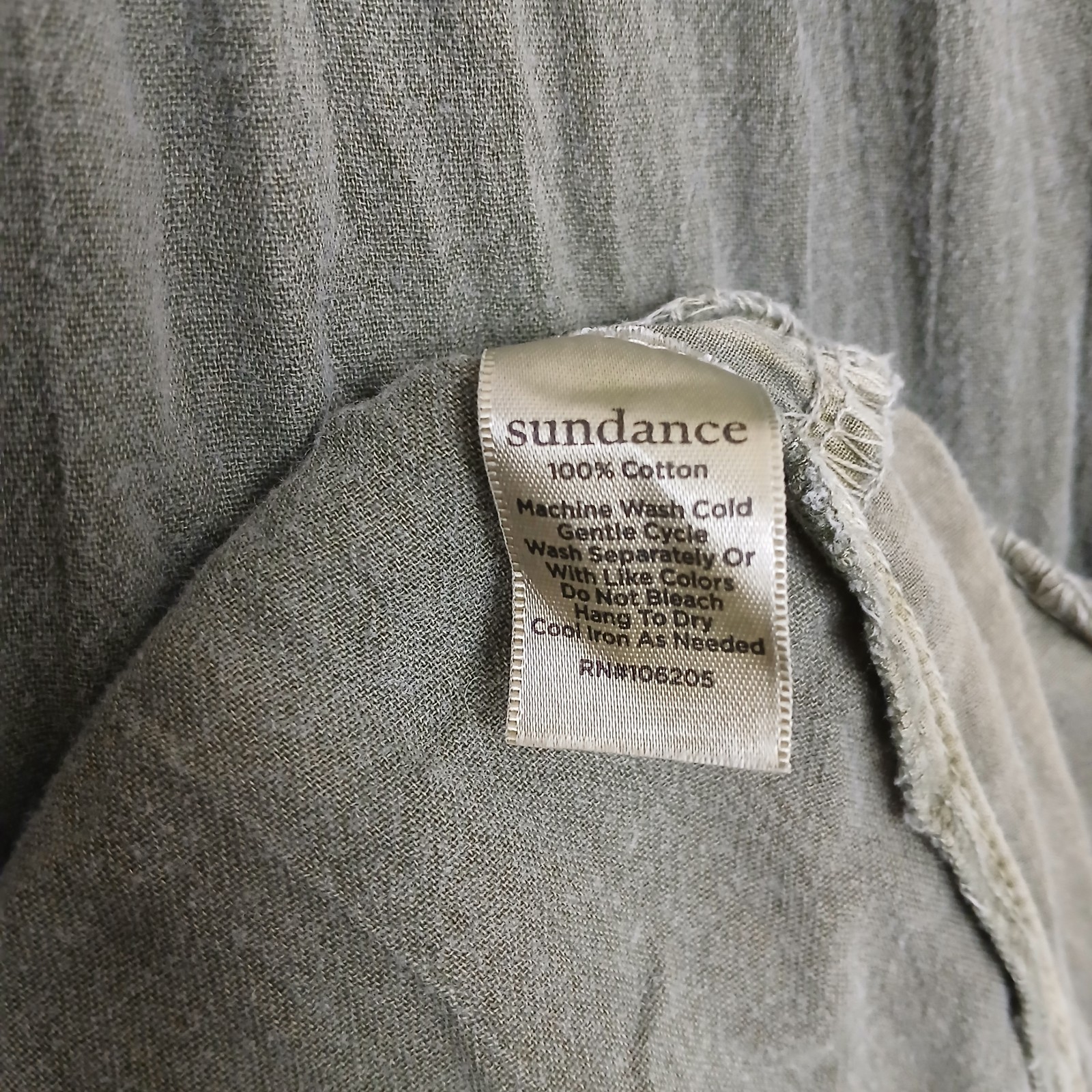 Sundance Patchwork Top Olive Green Button Up Shir… - image 11