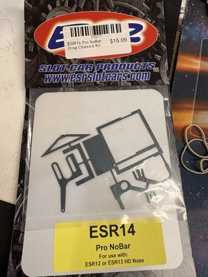 MSH- ESR14- FACTORY Stainless Steel Drag Slot Car Chassis -.Pro No Bar- 1/24
