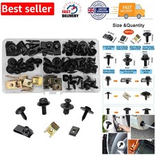 Durable 76-Piece Automotive Screws & U-Type Fastener Clip Kit for Vehicle Repair