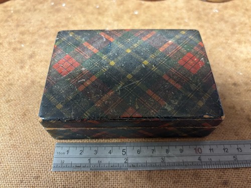 Mbeth Box Tartanware Stück Dekor Schottischer Artikel Antik Kurioses Zuhause Interesse 6