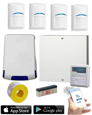 Smart WIRED Einbruchmelde-Set, App-Steuerung, Push-Benachrichtigung, BOSCH PET PIRs