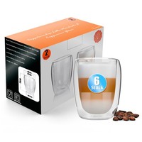 6X Doppelwandige Latte Macchiato GläSer 300Ml ThermogläSer KaffeegläSer