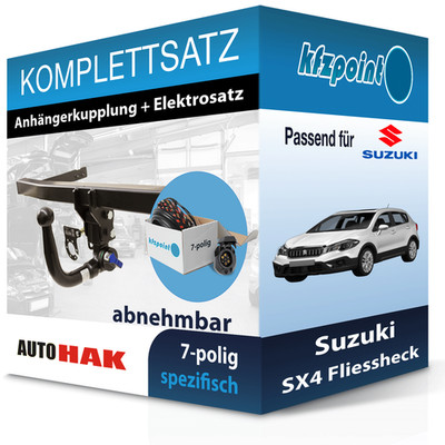 AUTO HAK Anhängekupplung abnehmbar und E-Satz 7polig für Suzuki SX4 FH 13-22 neu
