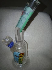 Premium MR GREEN Water Pipe, Hookah, THICK GLASS, USA MADE *For Tobacco Use Only