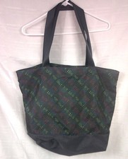 Victoria s Secret Love Pink Beach Weekend Travel Bag Black Spellout 12x18