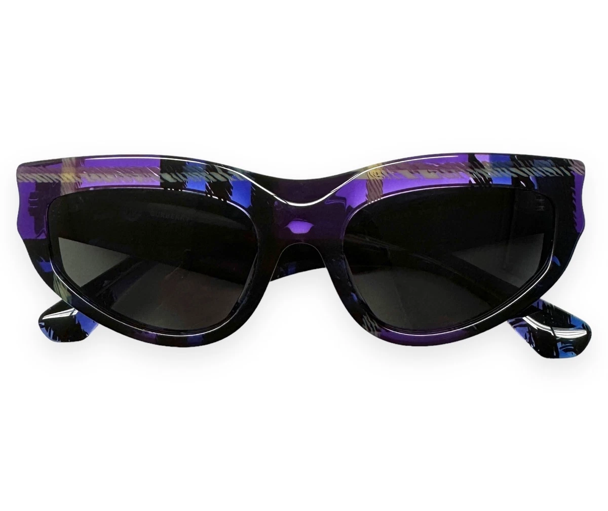 Burberry BE3169 11091A Oval Sunglasses - Gold/Violet Burberry Purple Sunglasses for Women for sale | eBay main image 4