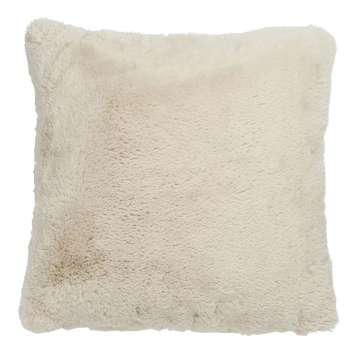 Coussin imitation fourrure gris clair 45x45 déhoussable doux Cutie
