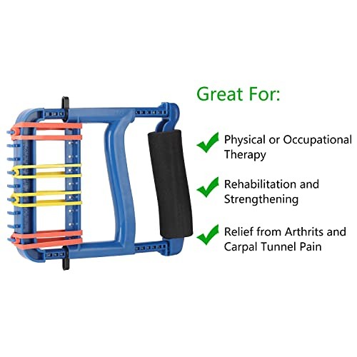 Handtrainer, Krafttraining Griffverstärker für Physiotherapie, blau - Bild 3 von 8