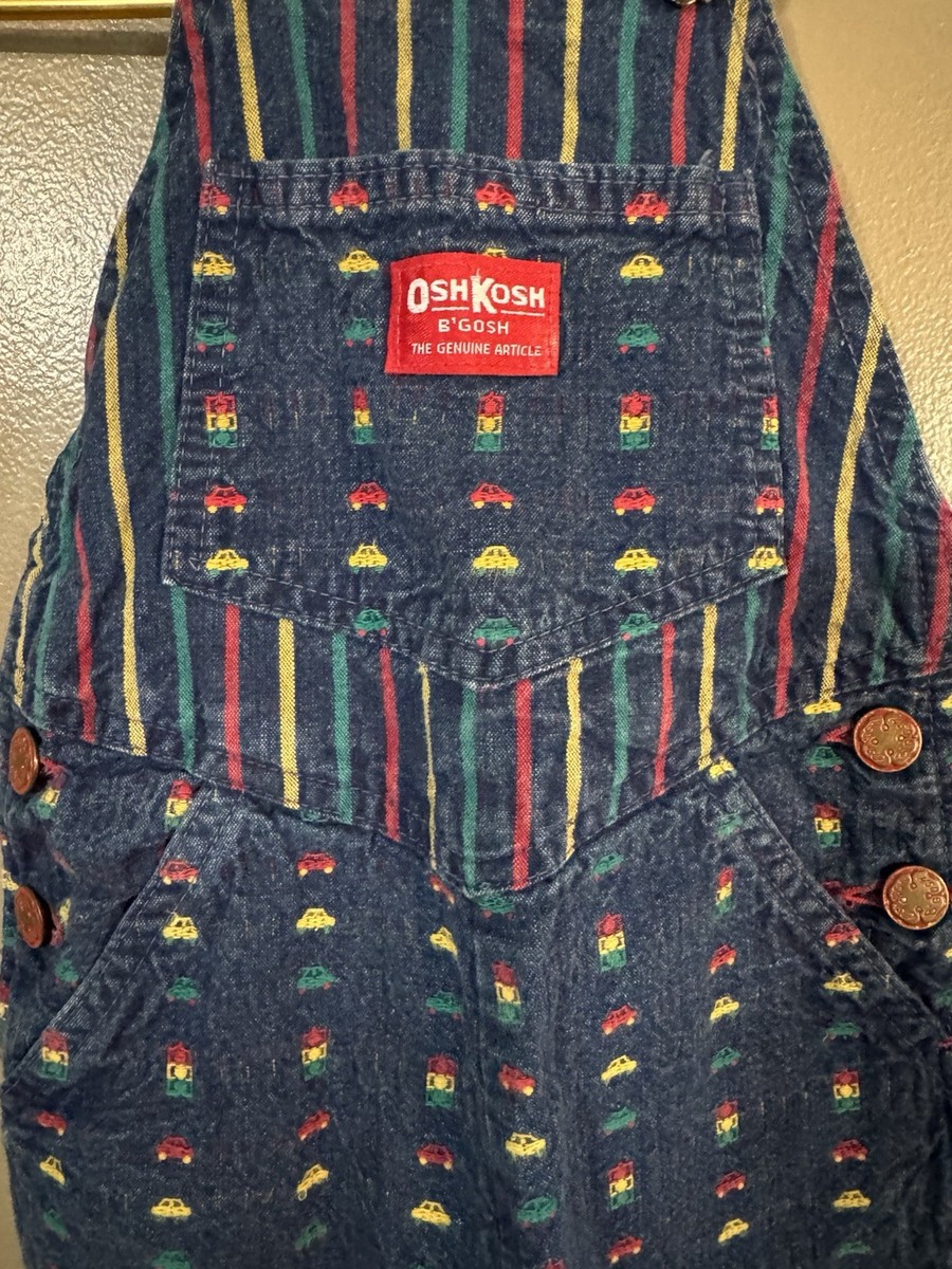 Oshkosh Overalls Vtg 80's 4t Cars, Traffic Signals Rainbow Retro