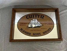 Cutty Shark 100% Scotch Whiskey Whisky Mirror Serving Tray Or Free Standing Sign