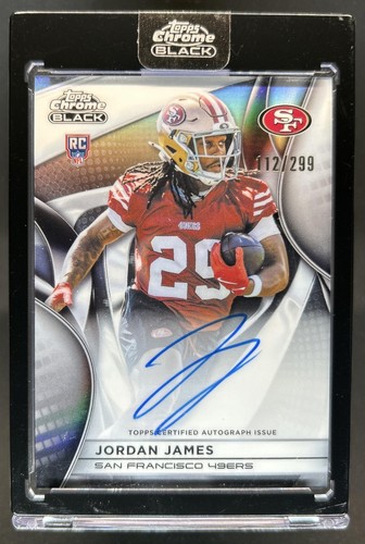 2025 Topps Chrome Black Jordan James Rookie Auto RC Refractor #/299 49ers