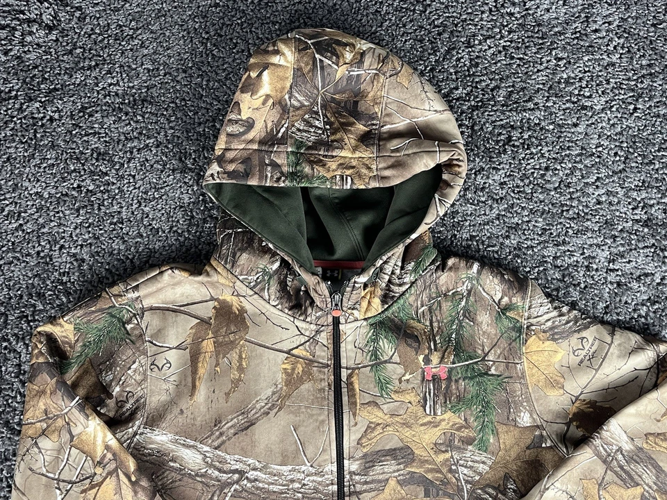 Under Armour Jacket Womens 2XL Camo UA Storm Realtree Fleece Full Zip Hunting - Image 2 of 4