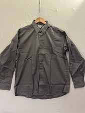  Large  Men's Edwards Dark Gray Oxford Button Long Sleeve Dress Shirt NEW