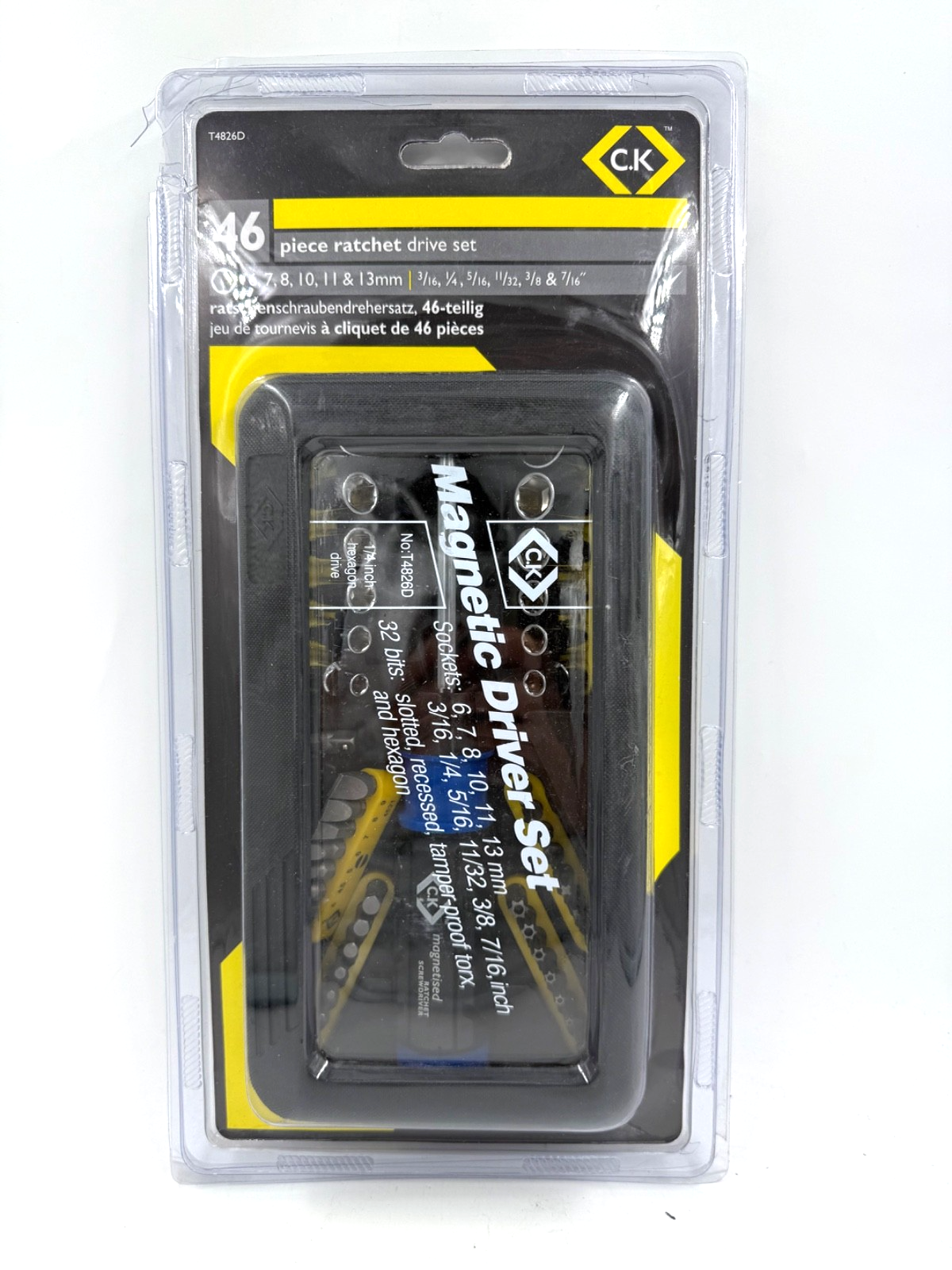CK Tools T4826D Hi-Torque Ratchet Screwdriver Bit & Socket Set 46 Piece