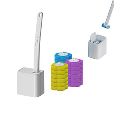 Disposable Toilet Brush Set Preloaded Cleaner Eliminate Hard Water Lime Stains