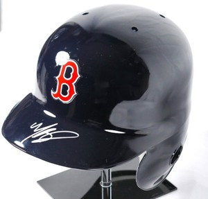 Mookie Betts Autographed Boston Red Sox Full Size Rawlings Helmet 7 3/8 JSA COA