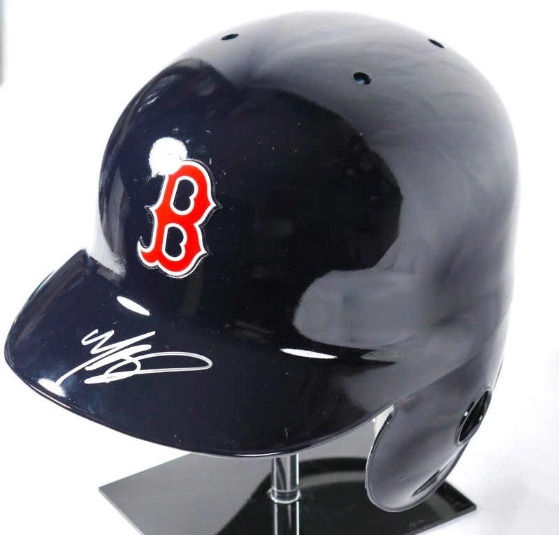 Mookie Betts Autographed Boston Red Sox Full Size Rawlings Helmet 7 3/8 JSA COA