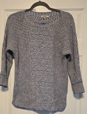   Cozy Blue Textured Knit Sweater | OZOZ | Cottagecore/Coastal Grandma 0408