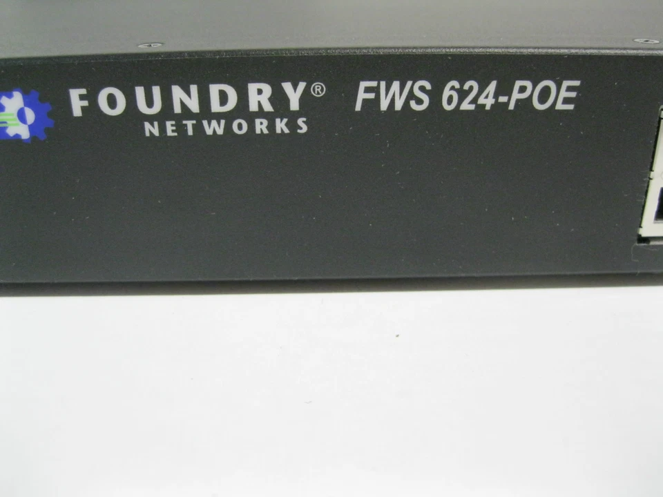 Foundry Lot of 2 FWS624-POE FastIron WS 20 10/100 Mbps PoE ports 4-RJ45/SFP 1-GE - Image 3 of 4