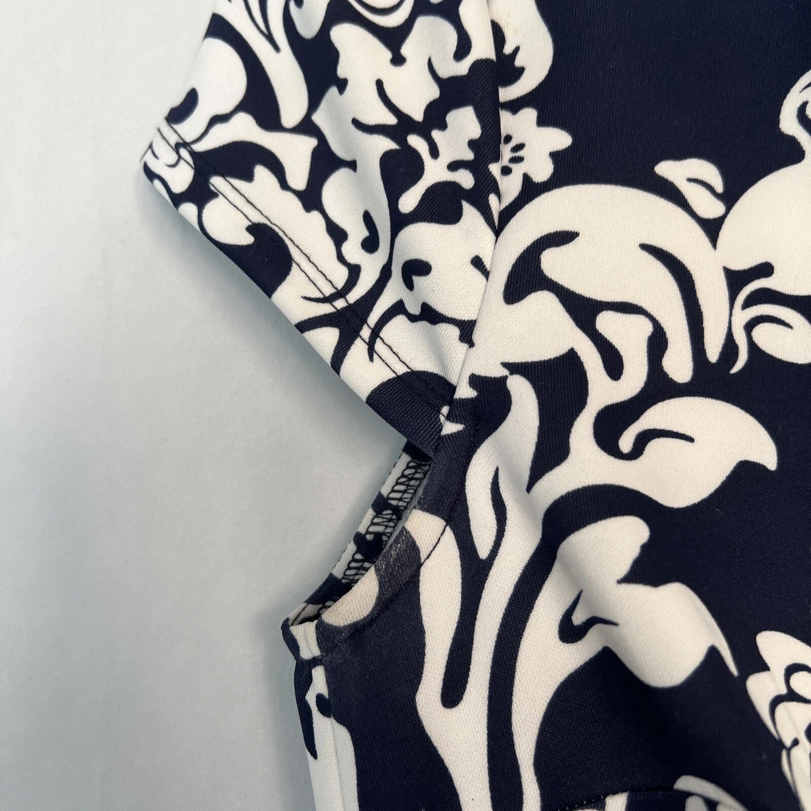 OFF WHITE Abito donna B. Darlin aderente e svasato taglia 5 6 blu e bianco