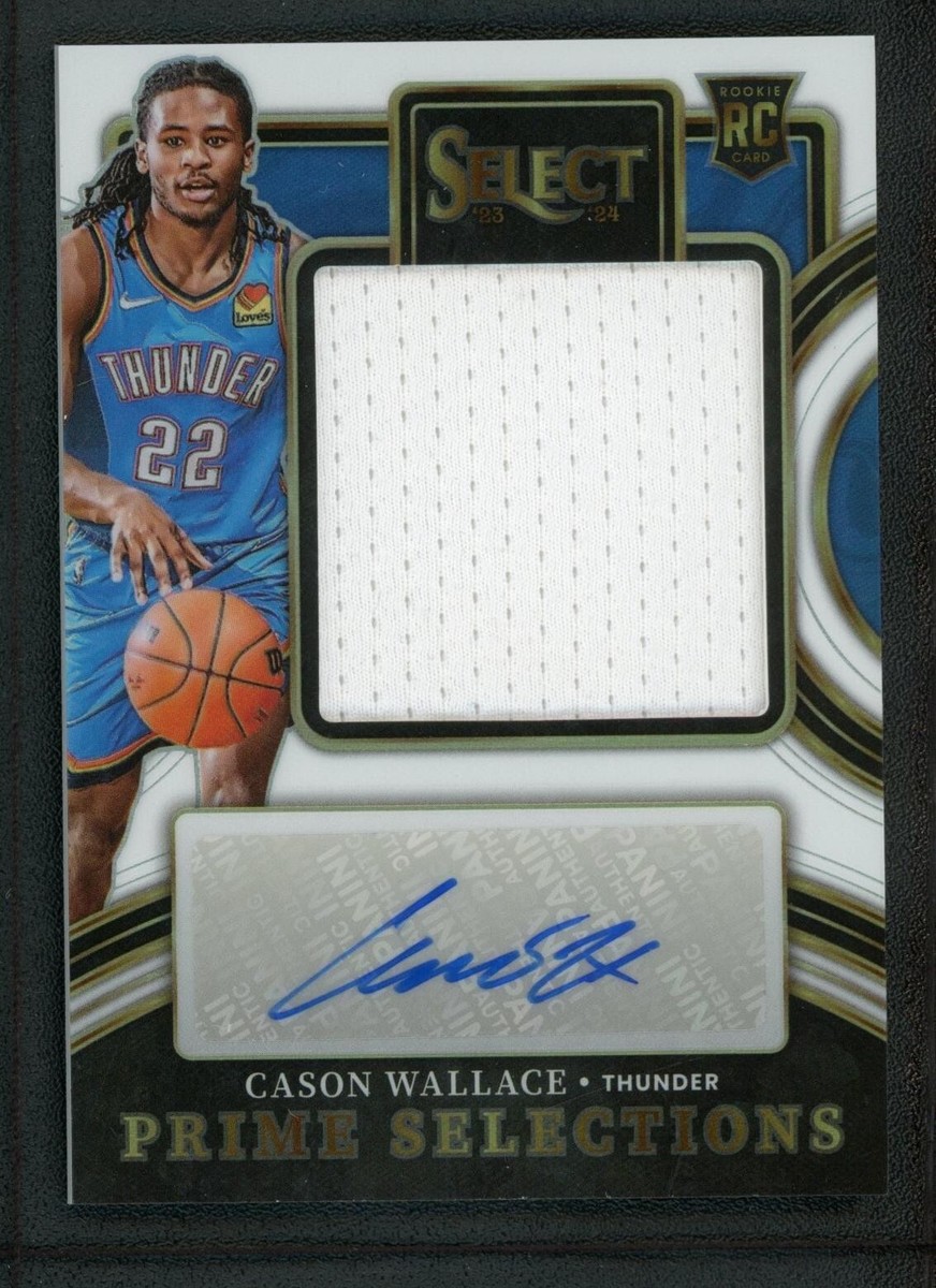 2023-24 CASON WALLACE 03/49 AUTO JERSEY PANINI SELECT SILVER 2023-24 CASON WALLACE 03/49 AUTO JERSEY PANINI SELECT SILVER