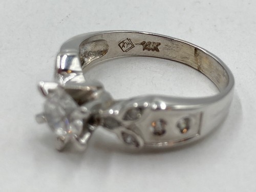 14 Karat Weißgold & simulierter Diamant Verlobungsring ca. 0,82 CTW (EL1088911) - Bild 6 von 7
