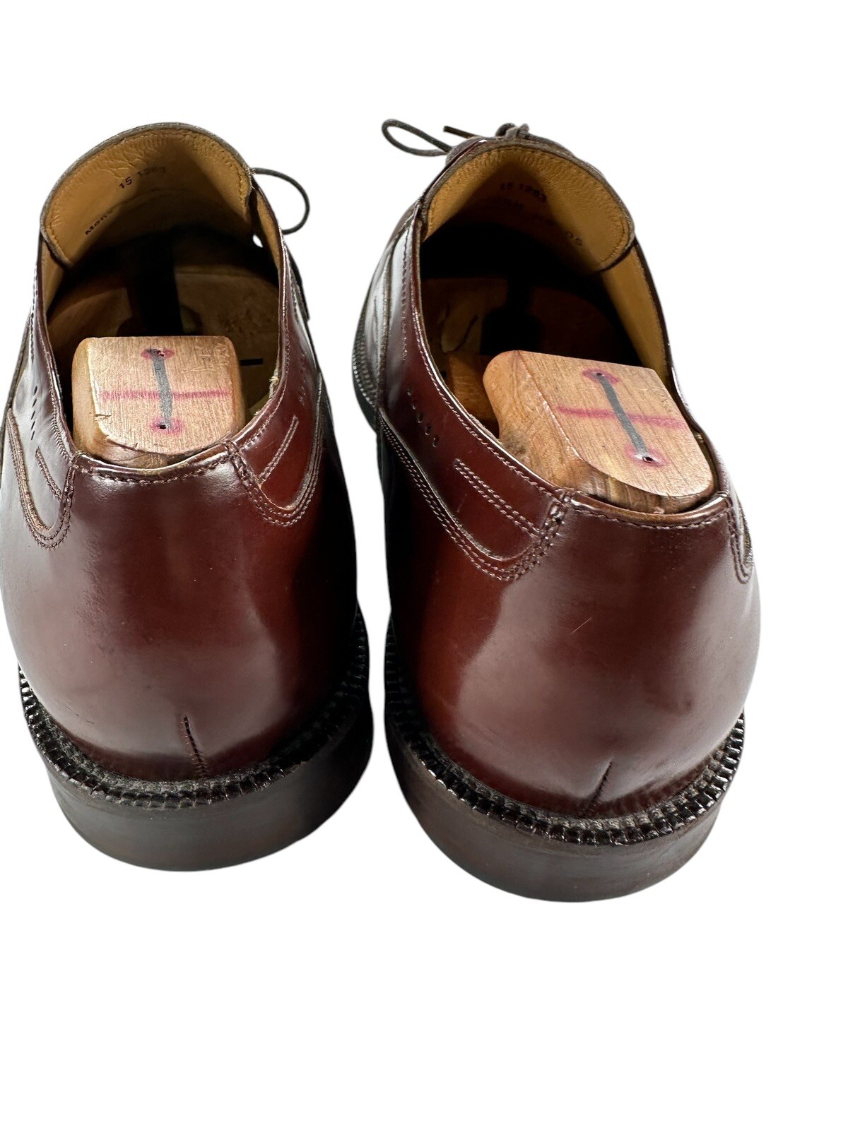 SAOLA Scarpe Johnston & Murphy Signature Series da uomo 10 5 M in pelle marrone punta divisa