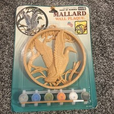 Vintage MALLARD DUCK WALL PLAQUE Paint By Number CRAFT HOUSE - Made in USA