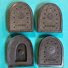 Two Pair RARE Vintage Soletech Oil Resistant Heels Men's Size 15, 3/4", Black