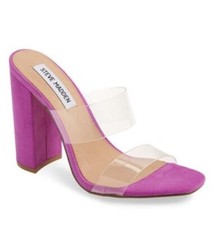 NIB - STEVE MADDEN Women's 'TEGAN' Purple BLOCK HEEL SANDALS - 8