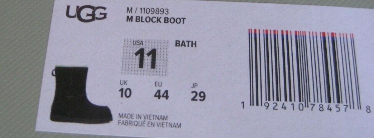 UGG X ECKHAUS LATTA BLOCK BOOTS MEN SHOES BLACK US 11 /UK 10 UGG X ECKHAUS LATTA BLOCK BOOTS MEN SHOES BLACK US 11 /UK 10
