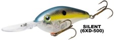 RARE Strike King Crankbait (HCS6XD-500) SILENT DEEP DIVE - Clear Ghost Sexy Shad