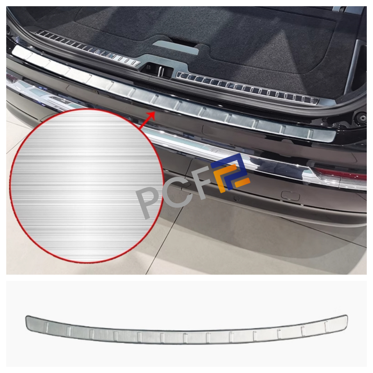 Stainless Rear Bumper Protector Cover Trim 1PCS For Volvo XC90 2016-2024