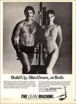 1984 vintage exercise equipment, The LEAN MACHINE , Build up Slim down 030819