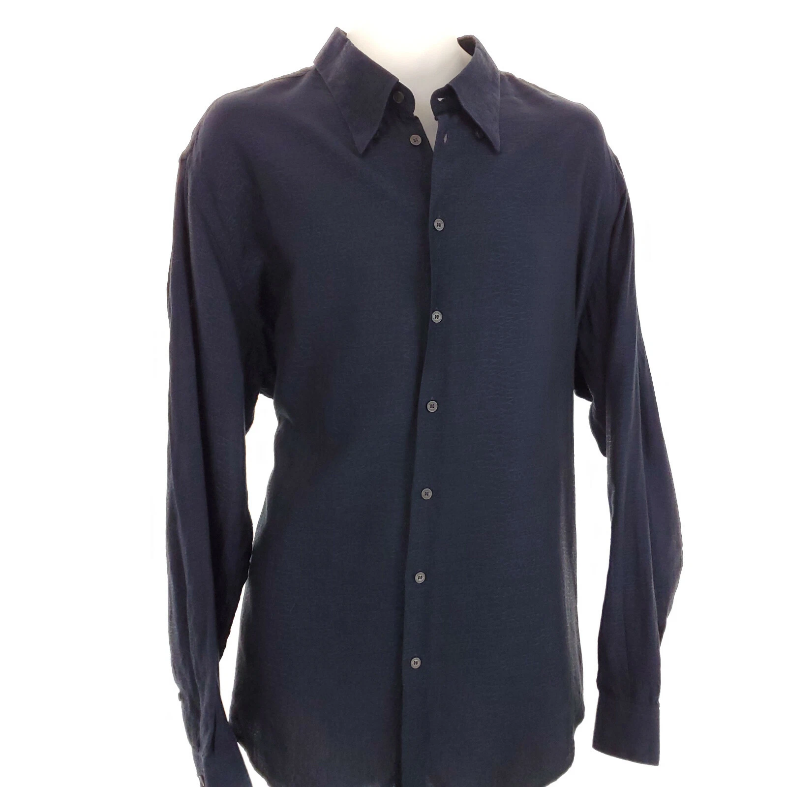 Vintage Versace Classic V2 ""Versace"" TUTTA stampa vintage da uomo 17 1 2 blu navy