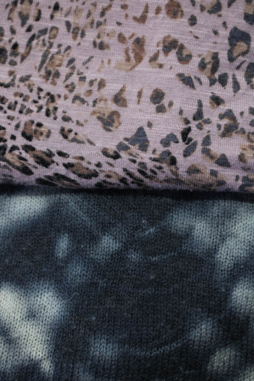 Raquel Allegra Michael Stars Tie Dye Animal Print Tops Pink Size OS 0