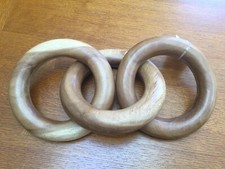 Large Intertwined Wood Rings Decor Made in Thailand 8 Rings 3 Rings