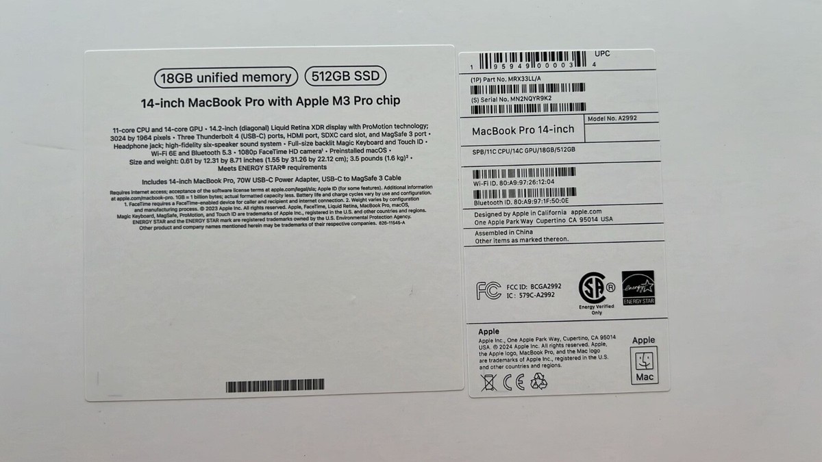 Apple MacBook Pro 14 in 2023 Space Black/Apple M3 Pro 4.05 GHz