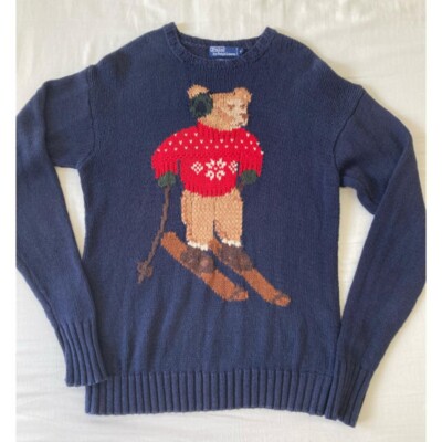 90s Vintage POLO Ralph Lauren POLO BEAR NAVY Nordic Bear