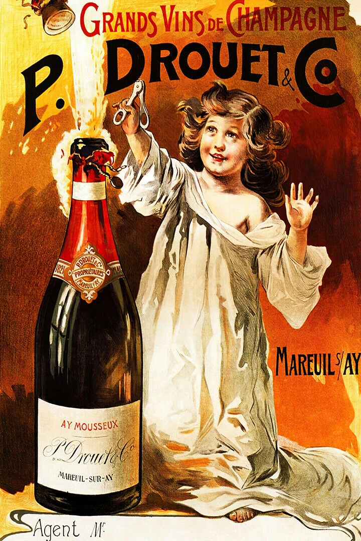 Пару постеров старой рекламы алкоголя. Иное Шампанское - 1 Пару постеров старой рекламы алкоголя. Иное Шампанское - 1 История,Алкоголь,Вино,Реклама