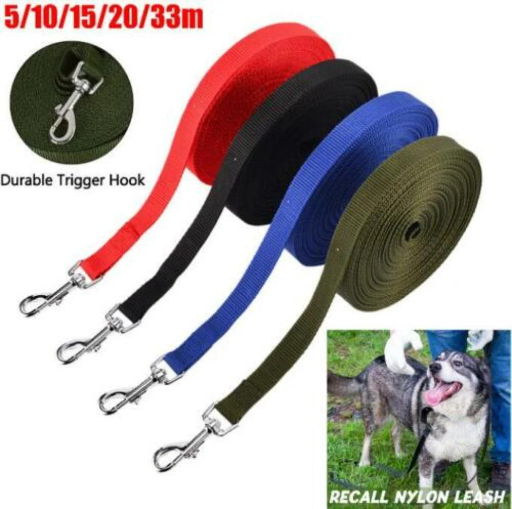 LONG DOG TRAINING LEAD Leash Puppy Agility Obedience Recalls 15 to