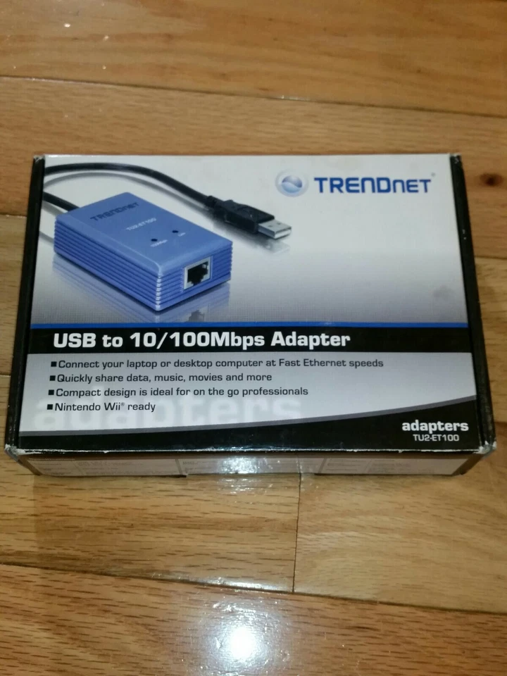 TRENDnet TU2-ET100 USB to 10/100 MBPS Ethernet Adapter Blue ✅ 4.A5 - Image 4 of 4