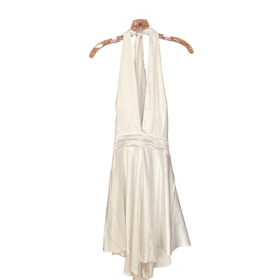 LuFeng Womens Large Plunging V Neck White Classic Dress Cocktail Wedding Monroe