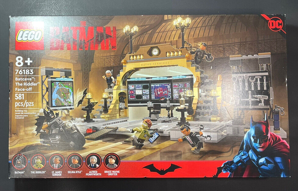 LEGO DC The Batman Batcave The Riddler Face-off 76183 Building Set (581  Pieces)