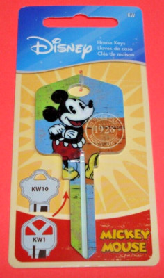 NEW Original 1928 Design Disney Mickey Mouse Head Shape KW1/KW10 house key blank