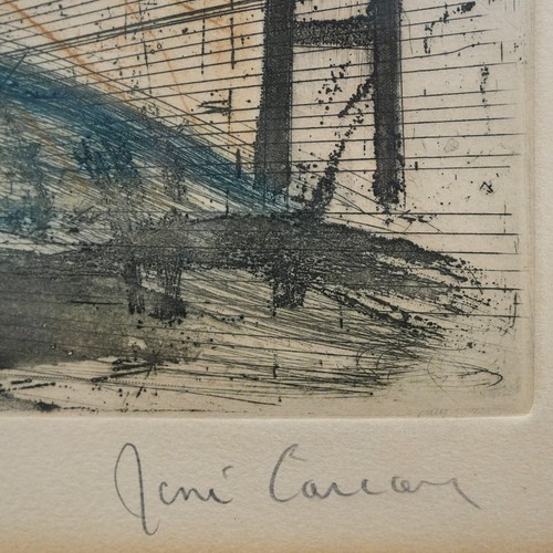 Vintage René Carcan Signed Limited Edition Abstract Etching "Under the Sun" - Picture 15 of 18